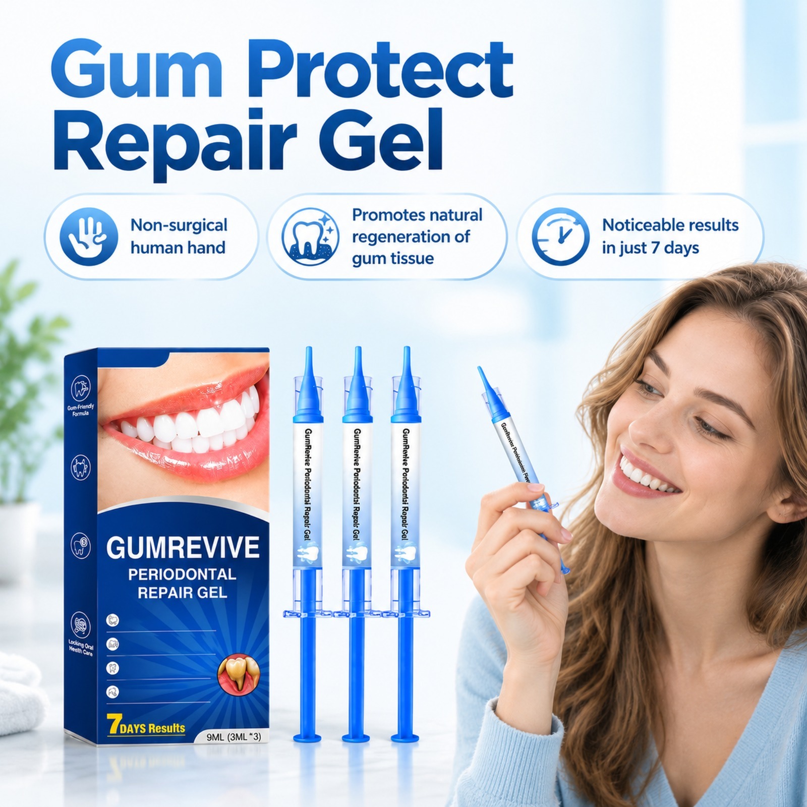 Teeth Whitening Near Me - Professional Gum Repair Gel Deep Cleaning