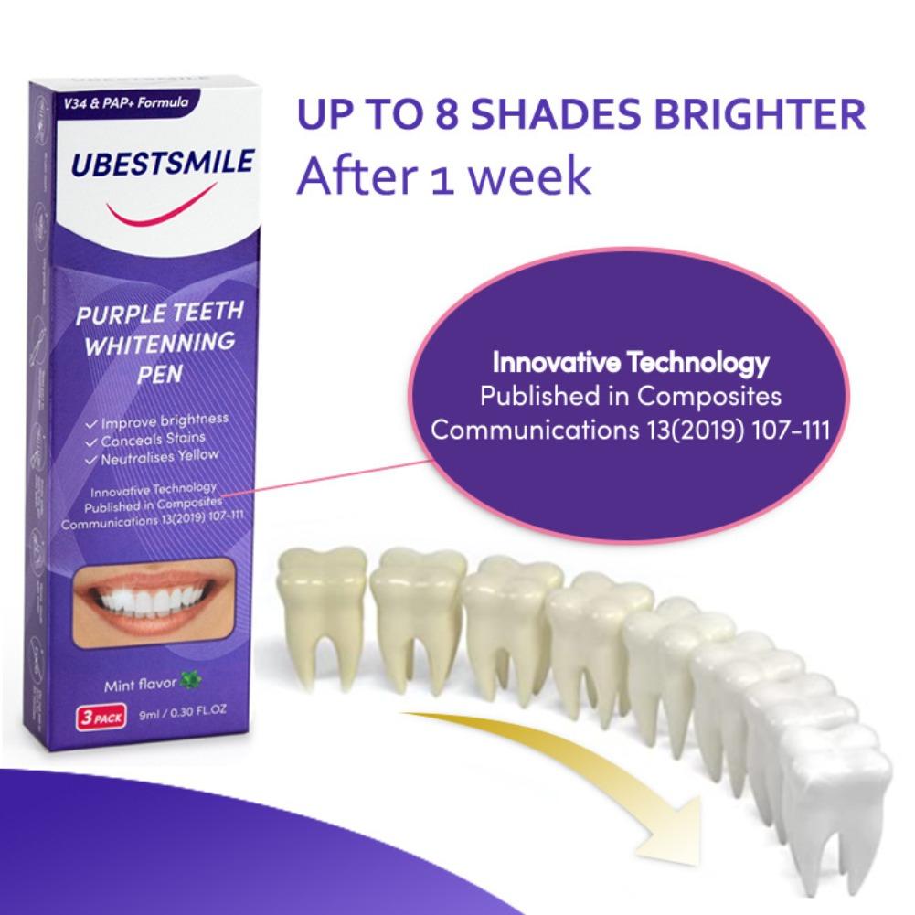 UBESTSMILE V34&PAP+ Formula Pu - Teeth Whitening Kit ulasan dan harga