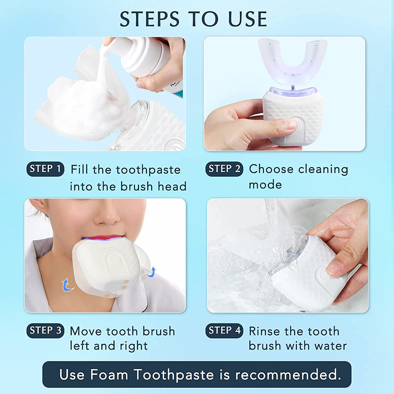 U-Shaped Rechargeable Light Qu - Teeth Whitening Kit ulasan dan harga